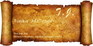 Tuska József névjegykártya